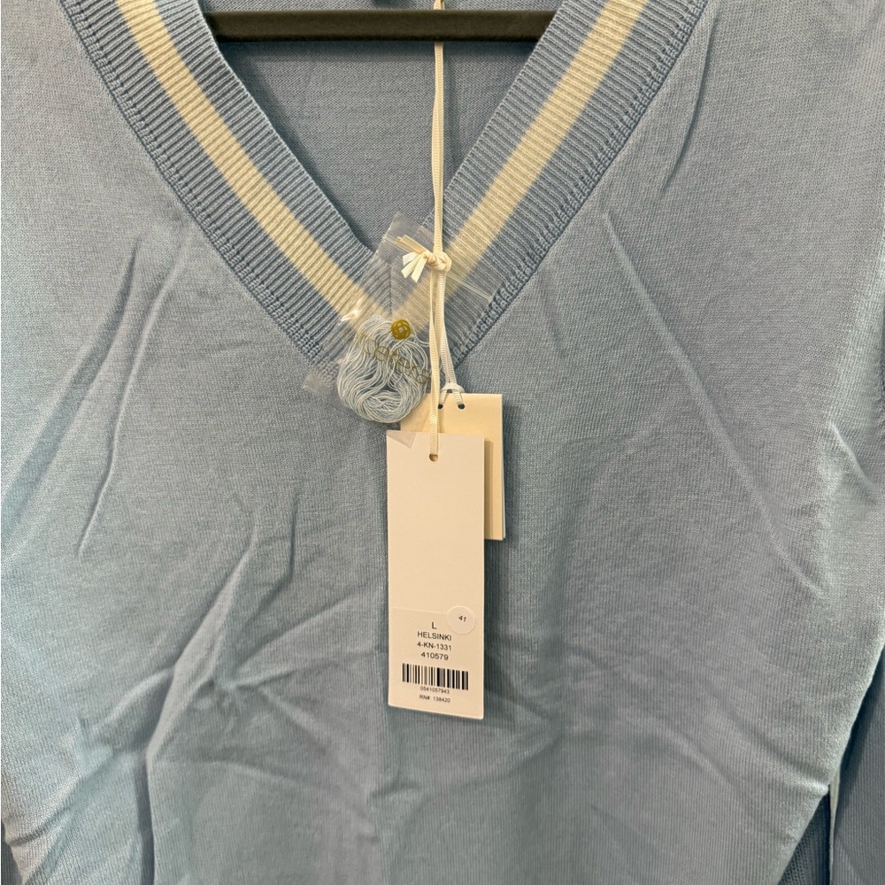 Etcetera Light Blue V-Neck Sweater